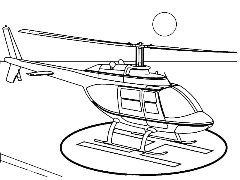 Desenho deHelicóptero Para Crianças para colorir