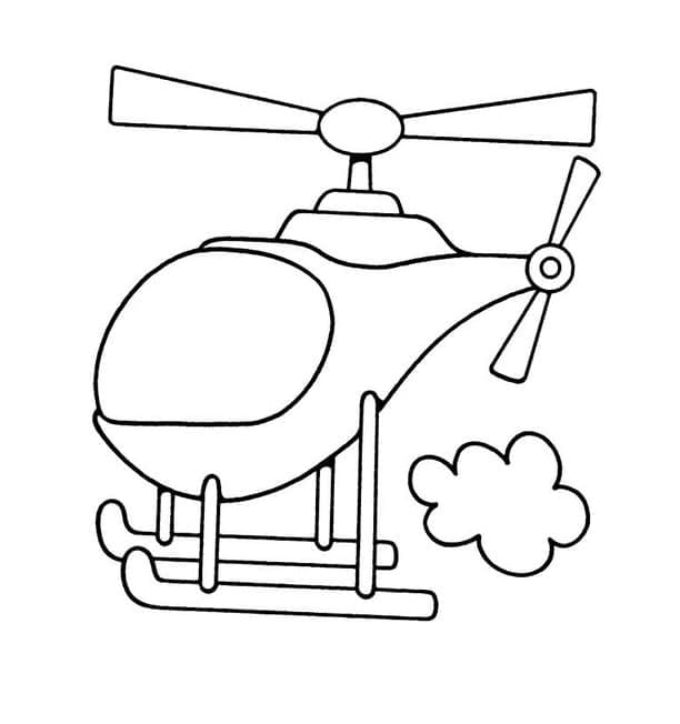 Desenho deHelicóptero Simples para colorir