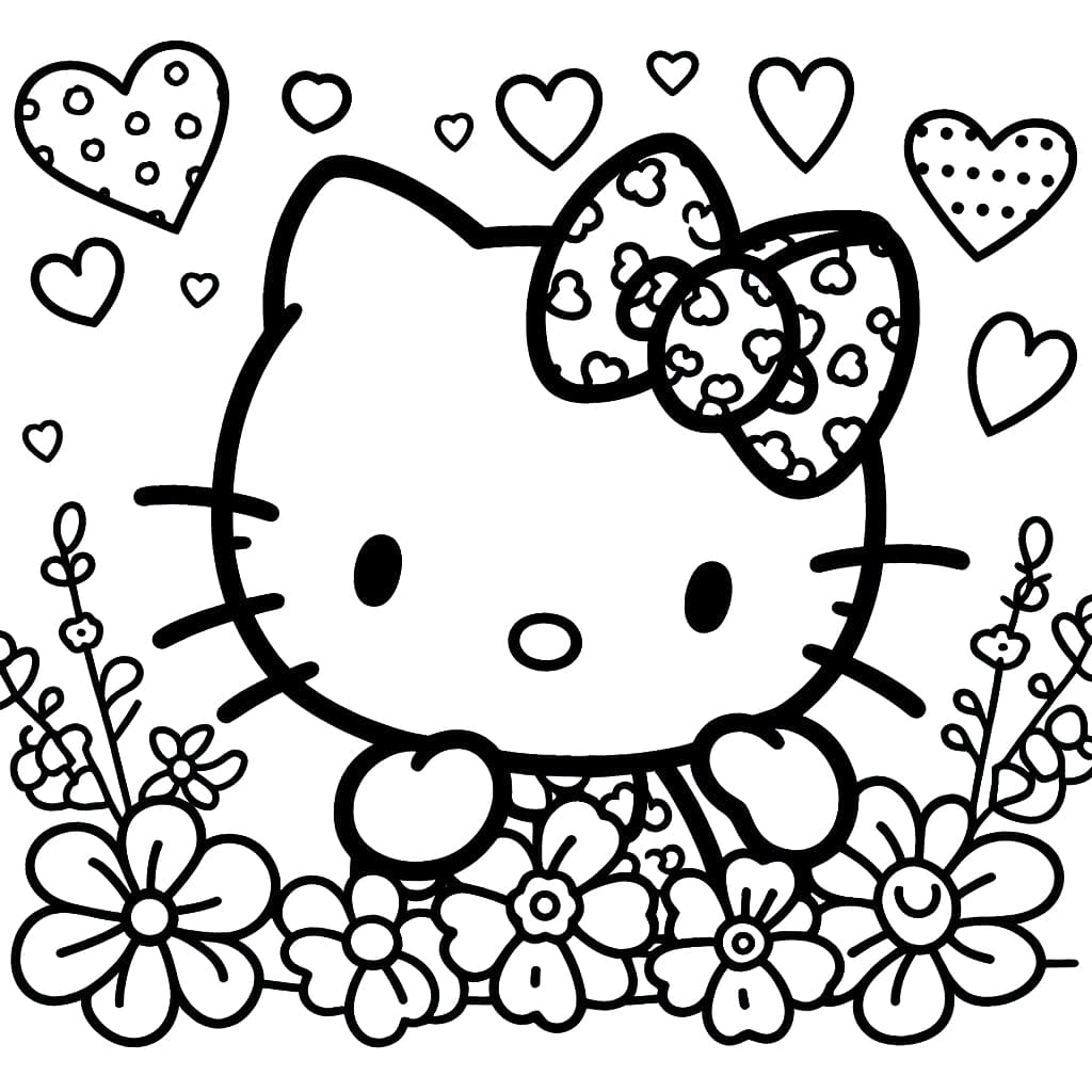 Desenho de Hello Kitty Imprimível para colorir