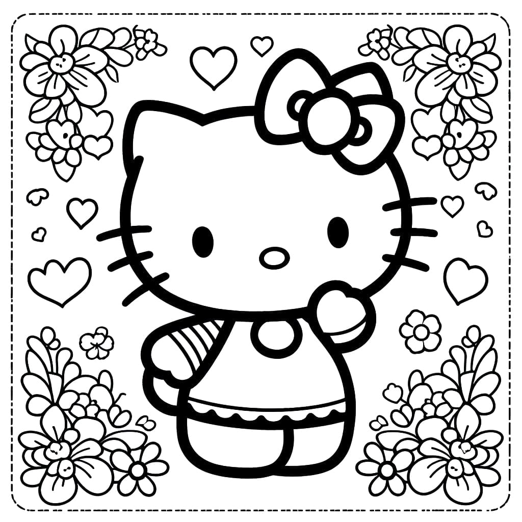 Desenho de Hello Kitty Para Crianças para colorir