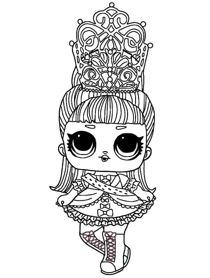 Desenho deHer Majesty Lol Surprise para colorir