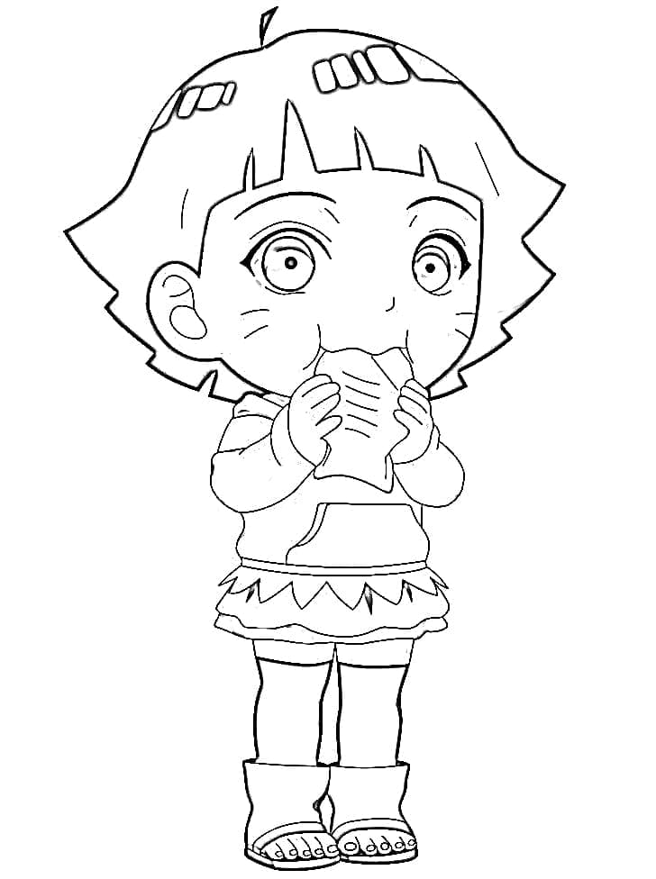 Desenho deHimawari Uzumaki Chibi para colorir