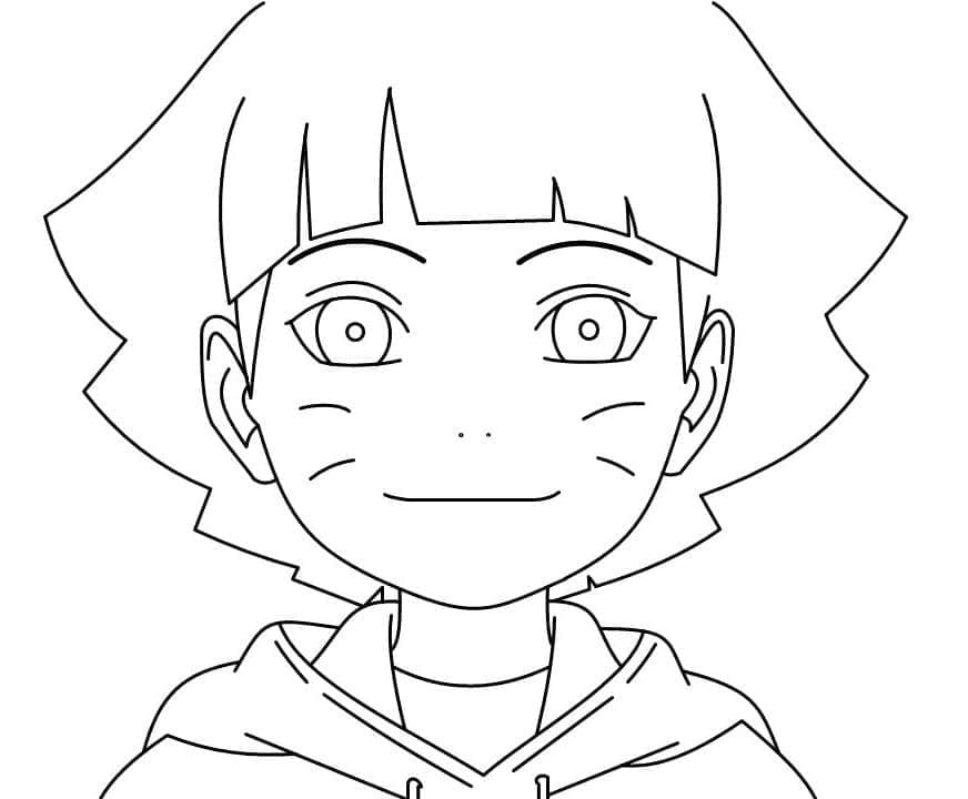 Desenho deHimawari Uzumaki de Boruto para colorir