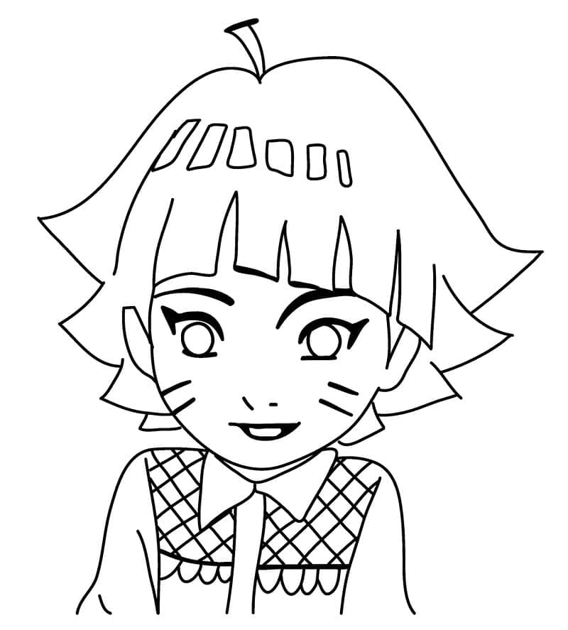 Desenho deHimawari Uzumaki Fofa para colorir