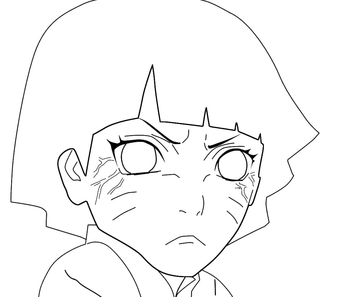 Desenho deHimawari Uzumaki Irritado para colorir