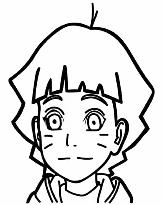 Desenho deHimawari Uzumaki Para Crianças para colorir