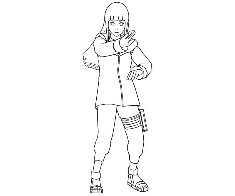 Desenho deHinata 2 para colorir