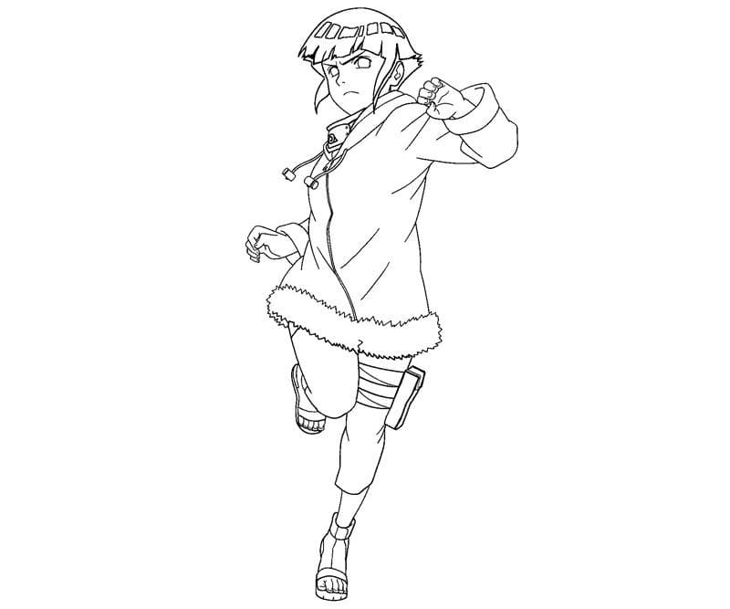 Desenho deHinata 5 para colorir