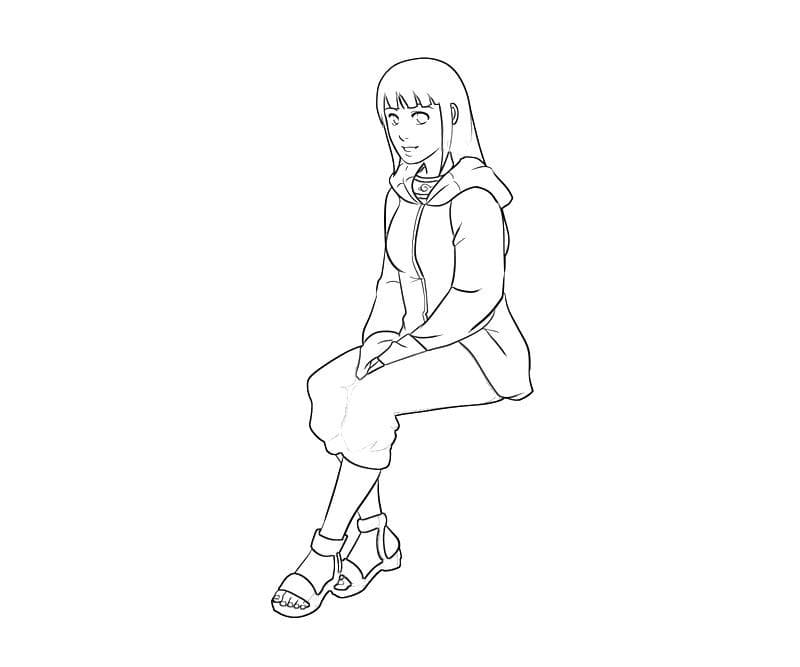 Desenho deHinata 6 para colorir