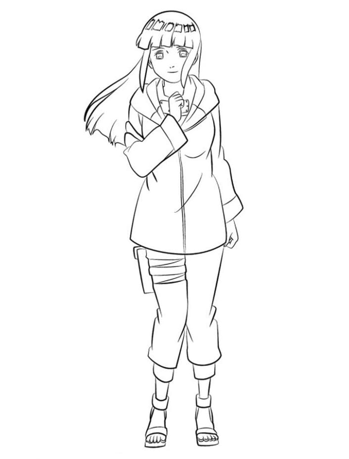 Desenho deHinata 7 para colorir