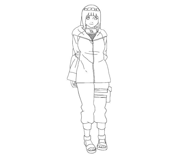 Desenho deHinata 8 para colorir