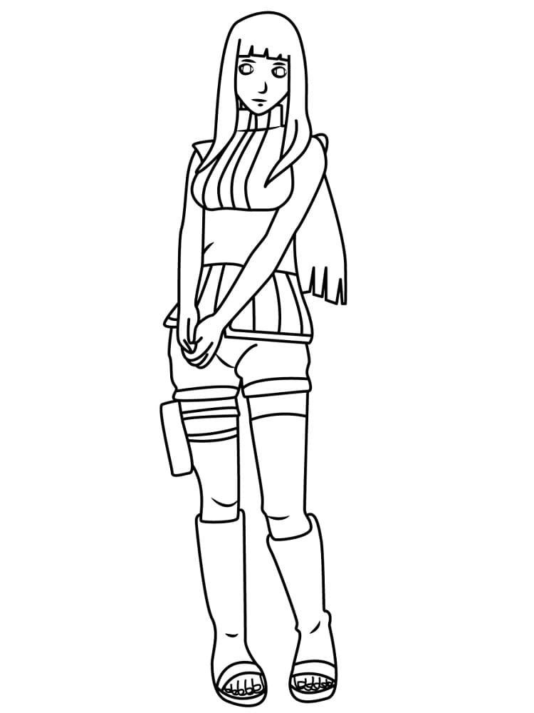 Desenho deHinata Hyuga para colorir