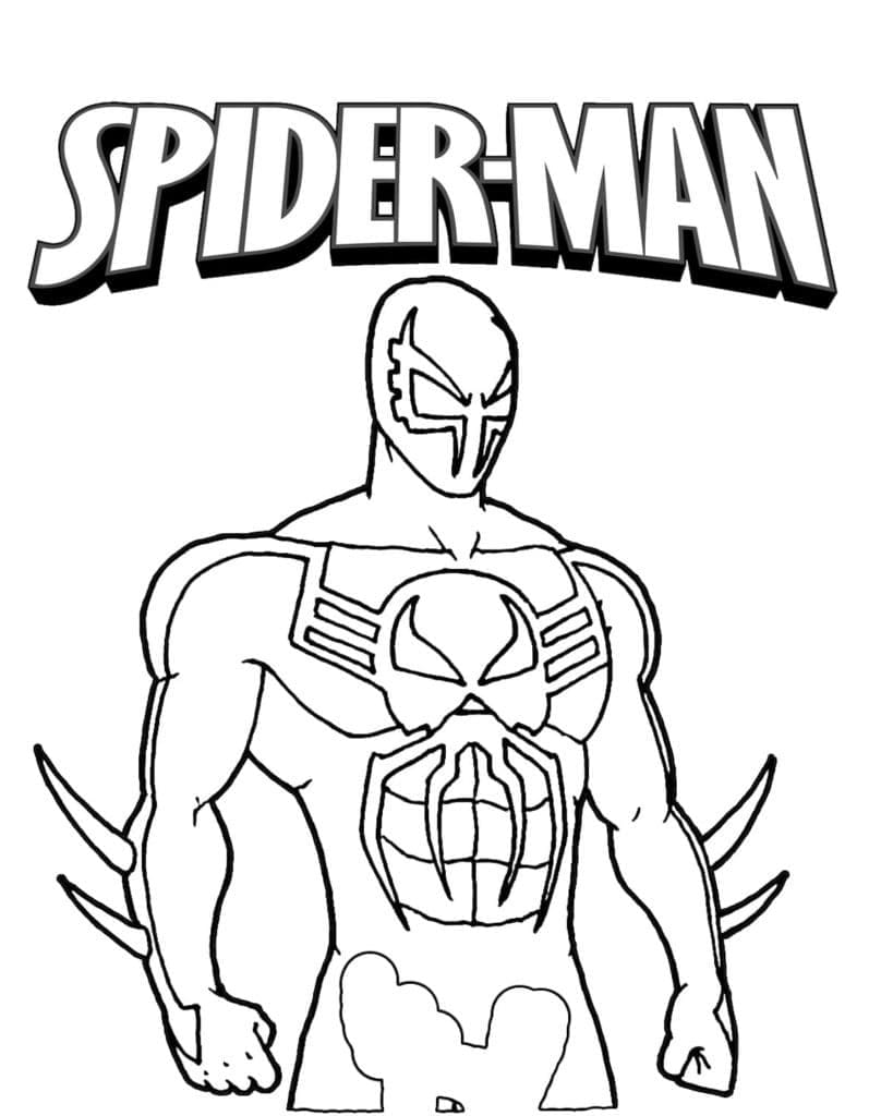 Desenho de Homem-Aranha 2099 Miguel O’Hara para colorir