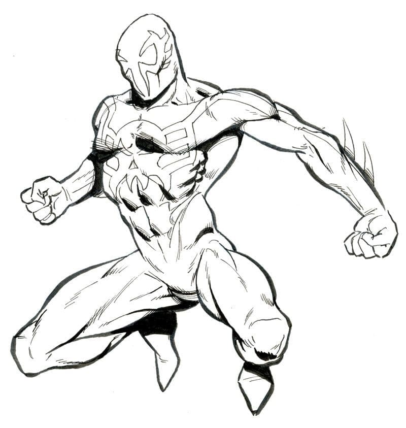 Desenho de Homem-Aranha 2099 para colorir