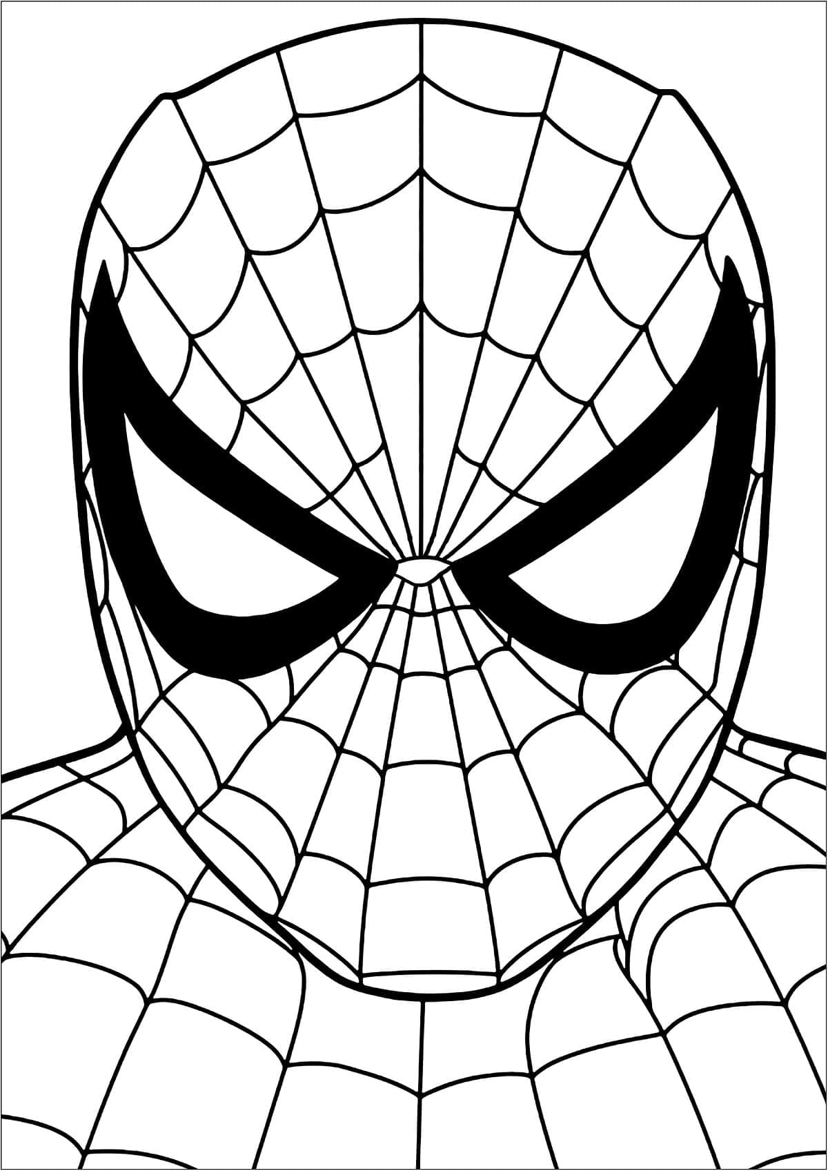 Desenho deHomem Aranha com Máscara para colorir