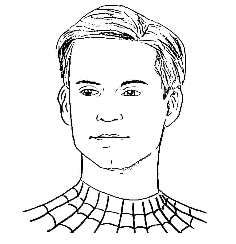 Desenho de Homem-Aranha Tobey Maguire para colorir