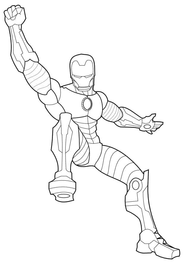 Desenho deHomem de Ferro de Os Vingadores para colorir