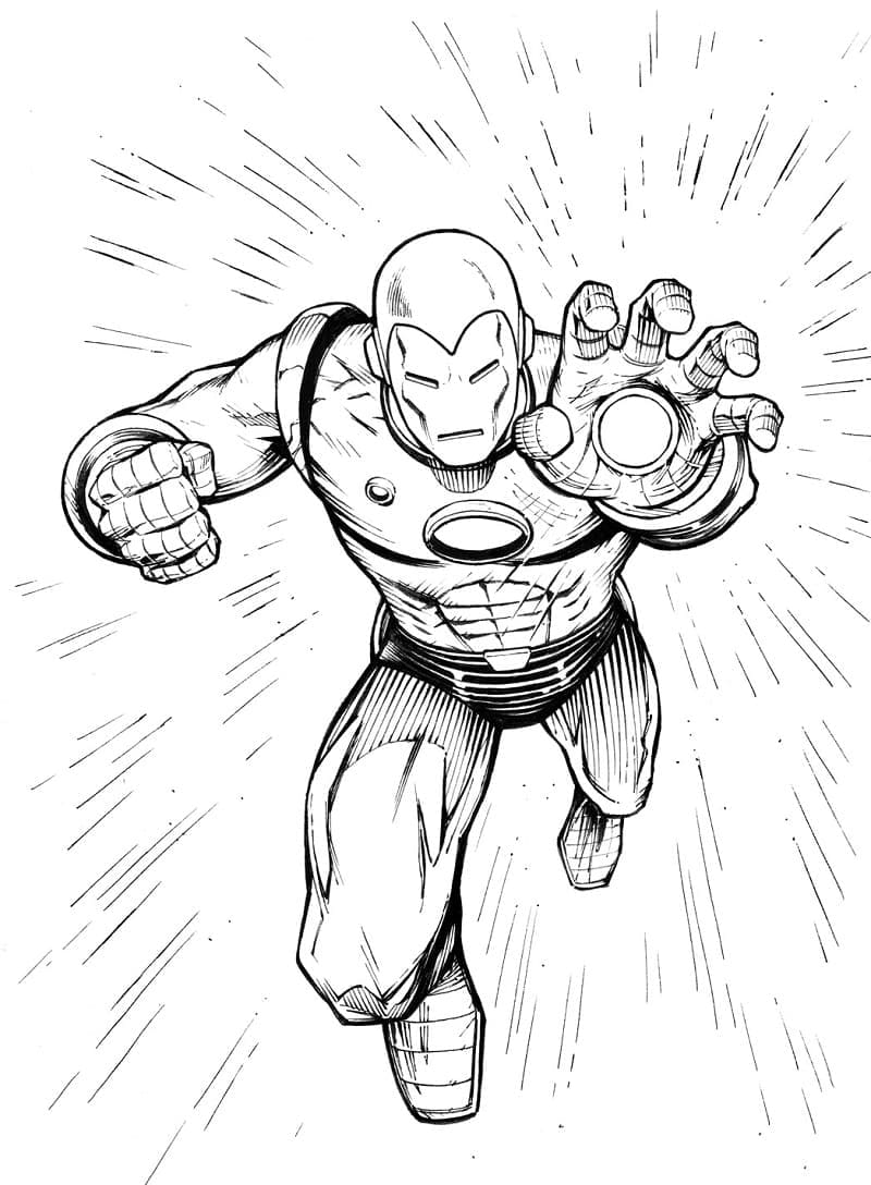 Desenho deHomem de Ferro de Vingadores para colorir