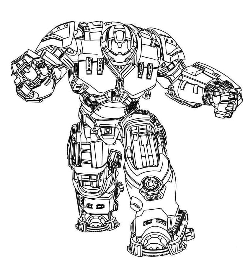 Desenho deHomem de Ferro Hulkbuster para colorir