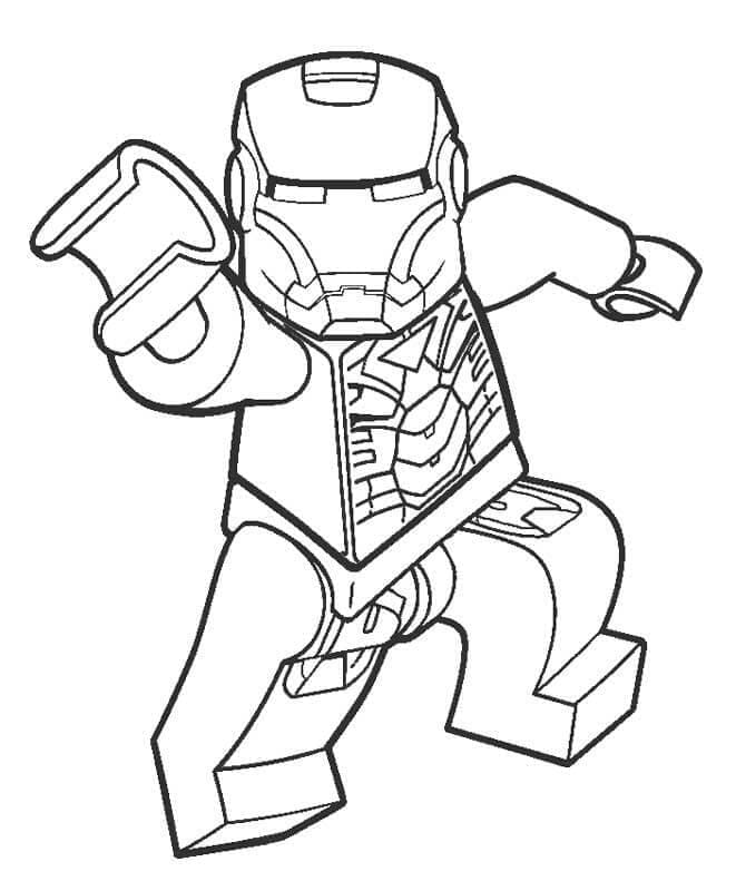 Desenho deHomem de Ferro Lego para colorir