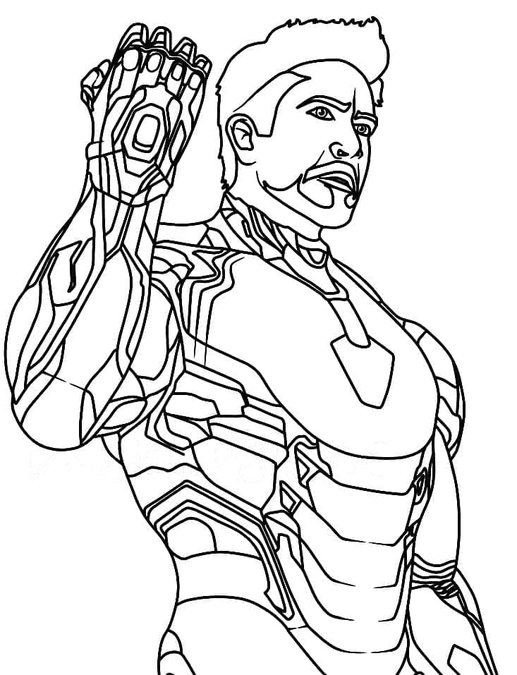 Desenho deHomem de Ferro Tony Stark para colorir