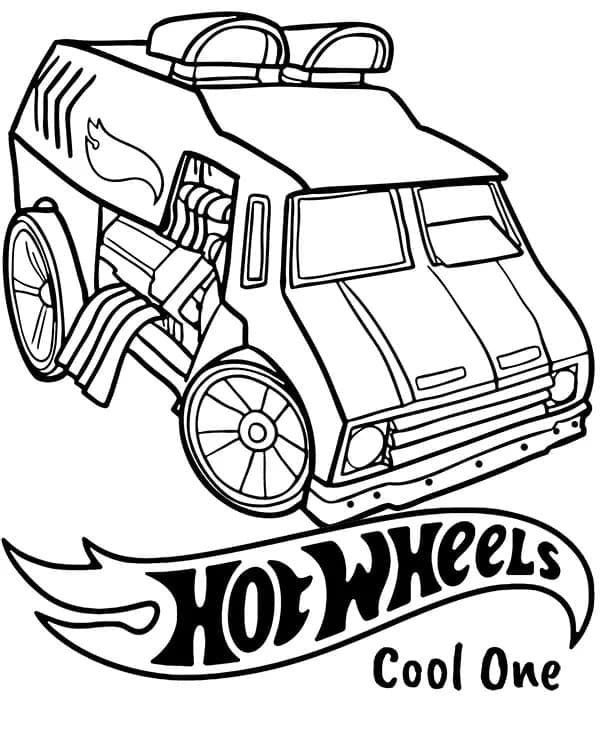 Desenho deHot Wheels Cool One para colorir