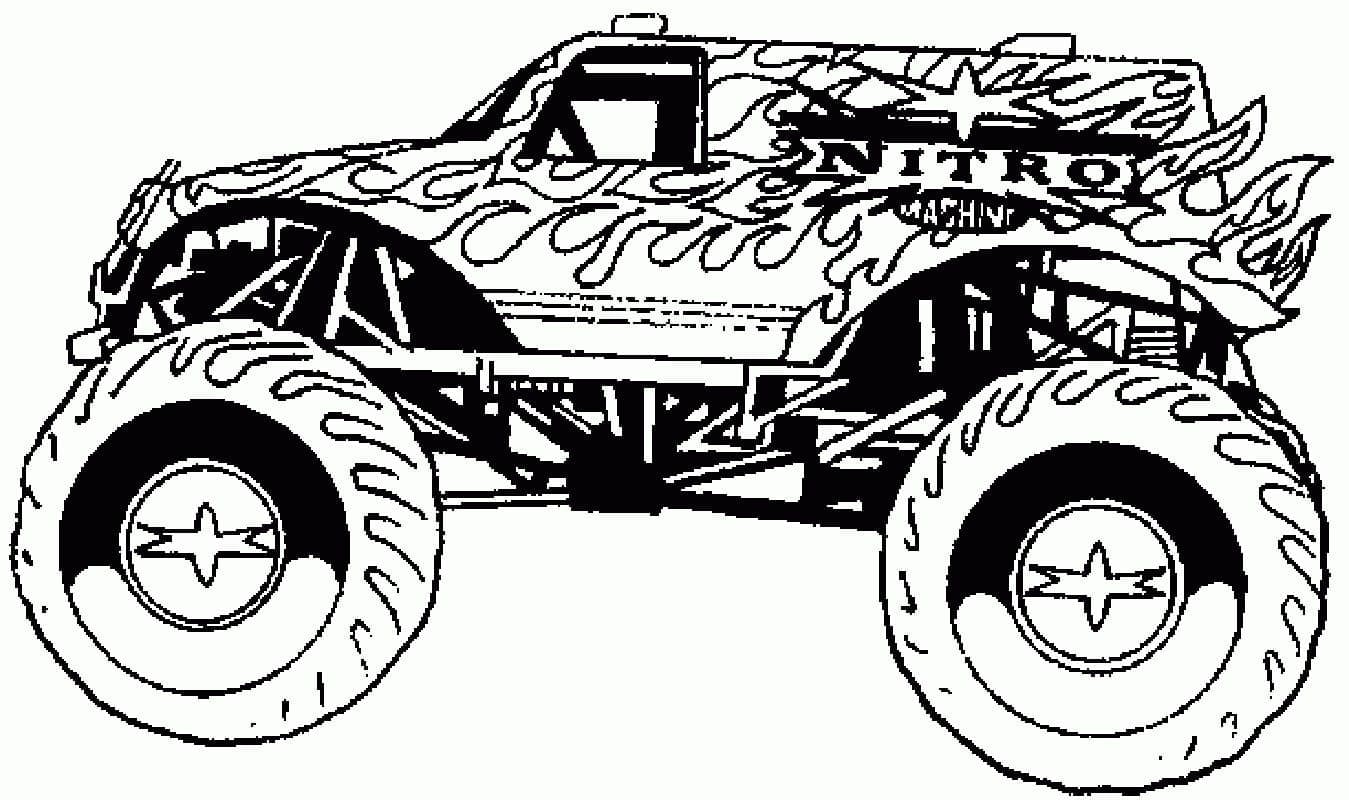 Desenho deHot Wheels Jeep Nitro para colorir