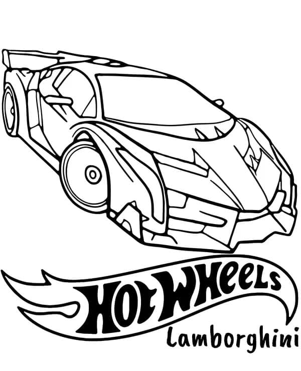 Desenho deHot Wheels Lamborghini para colorir