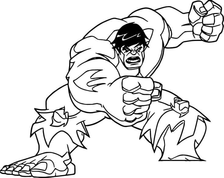 Desenho deHulk Animado para colorir