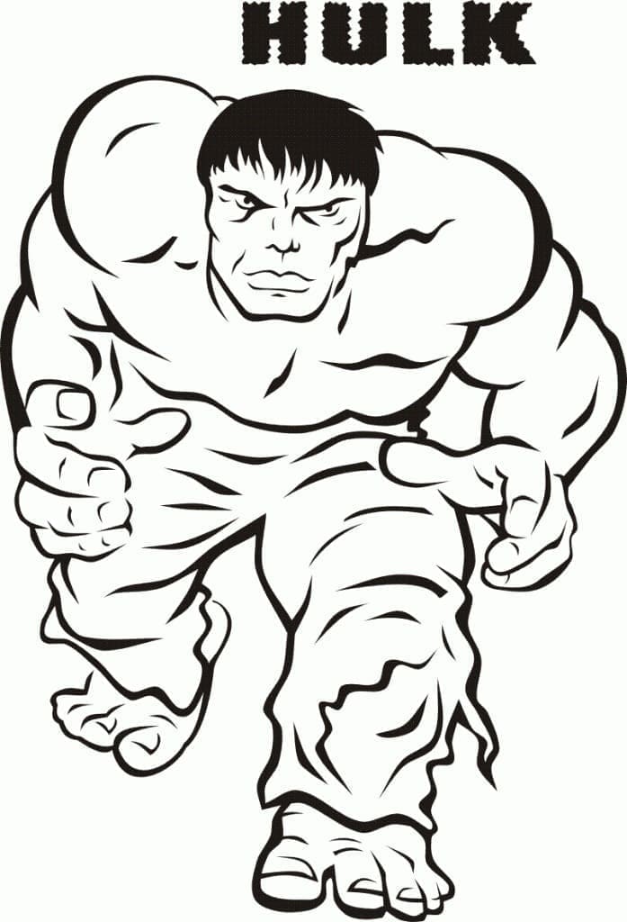 Desenho deHulk Correndo para colorir