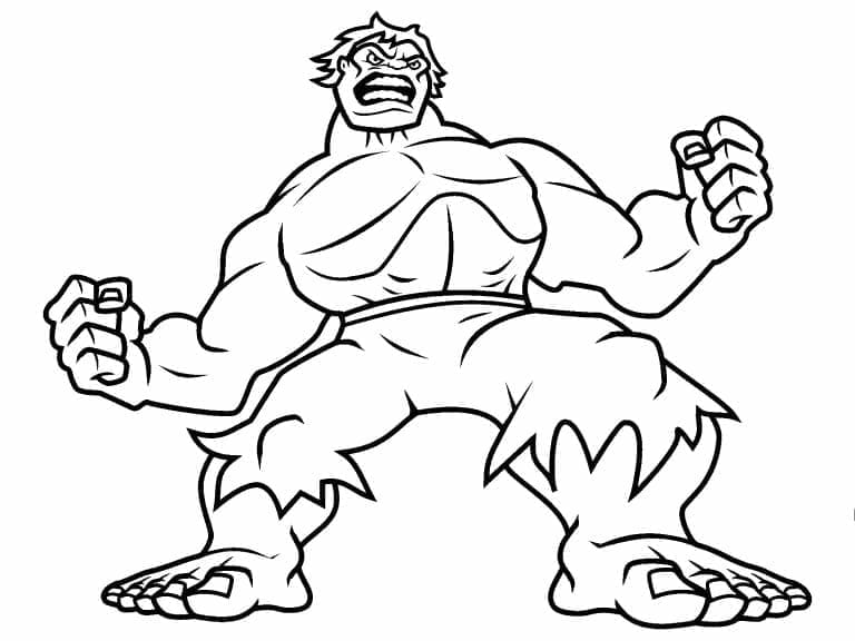 Desenho deHulk de Desenho Animado para colorir