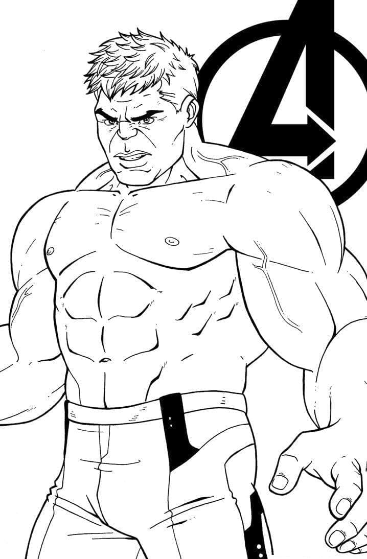 Desenho deHulk de Os Vingadores para colorir