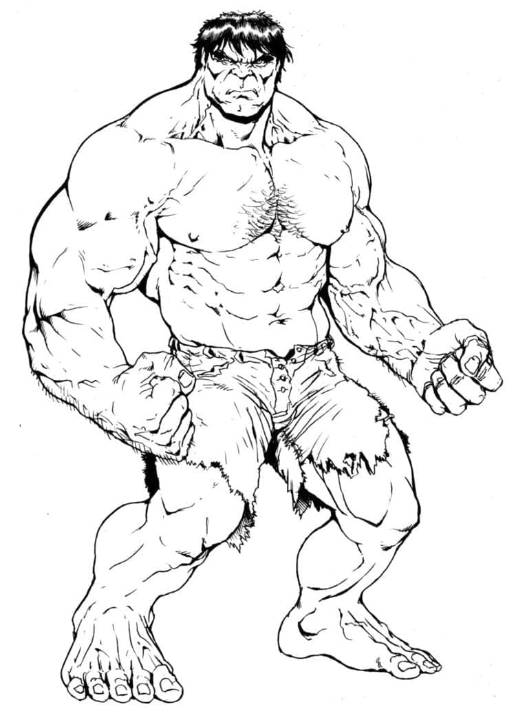 Desenho deHulk en Marvel para colorir