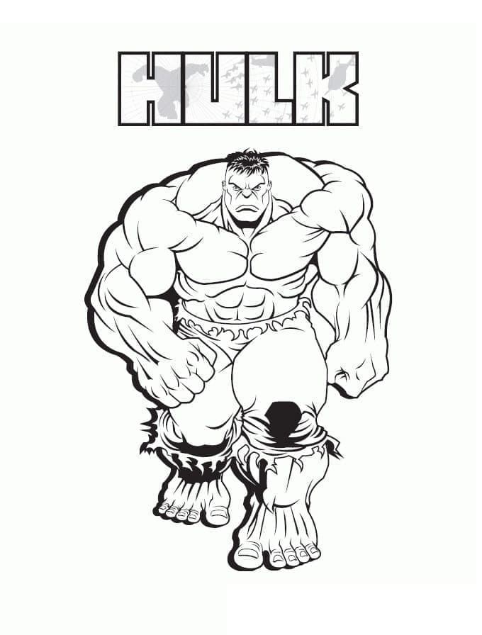 Desenho deHulk en Vingadores para colorir