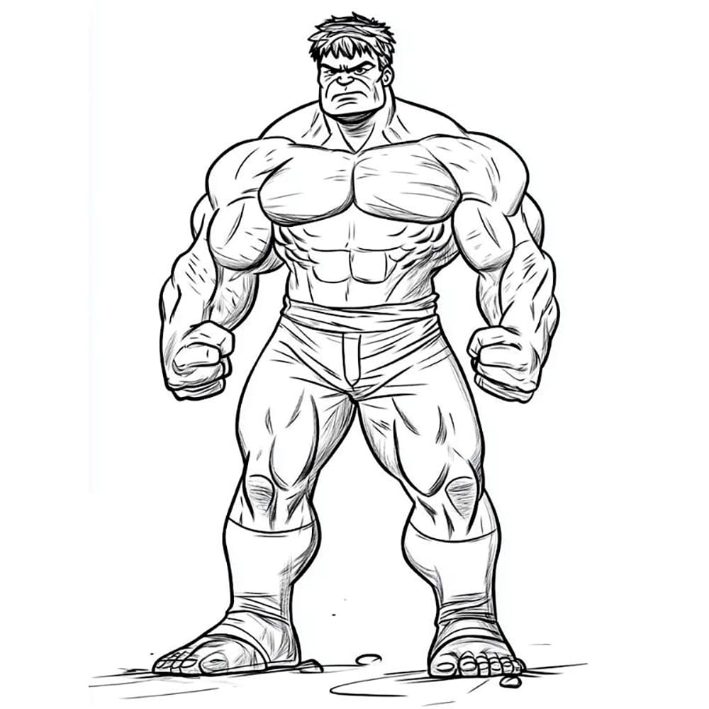 Desenho de Hulk Está Falando Sério para colorir