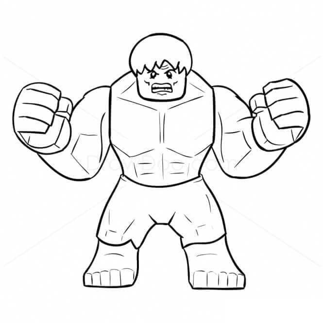 Desenho deHulk Lego para colorir