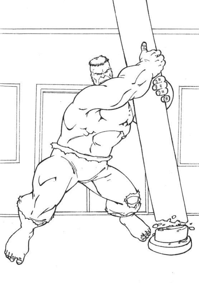 Desenho deHulk Muito Forte para colorir