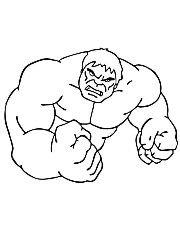 Desenho deHulk Simples para colorir