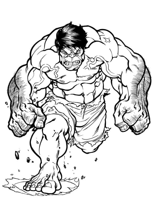 Desenho deHulk Super-herói da Marvel para colorir