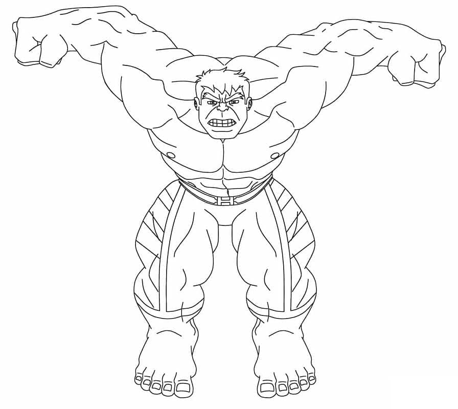 Desenho deHulk Vingadores para colorir