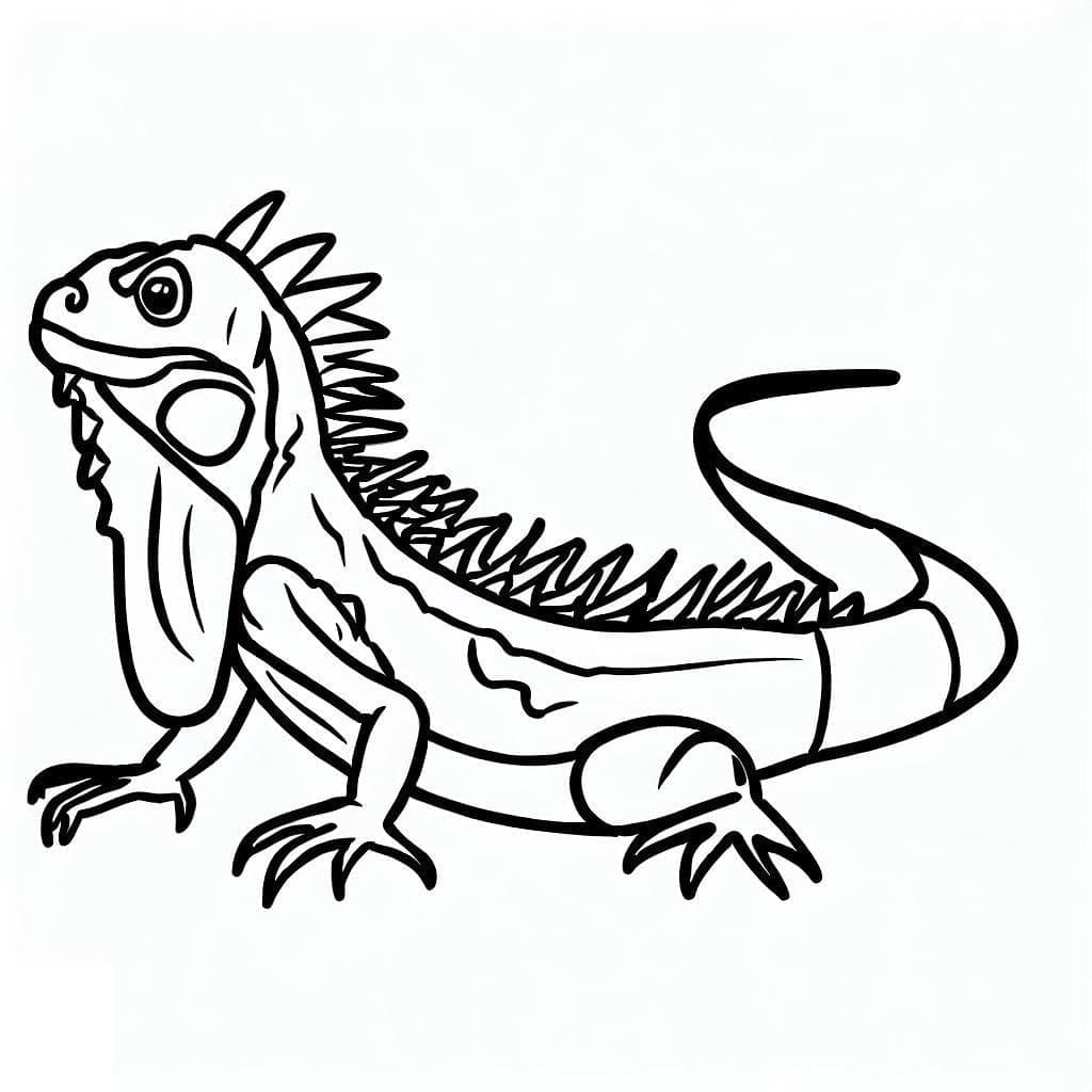 Desenho deIguana 3 para colorir