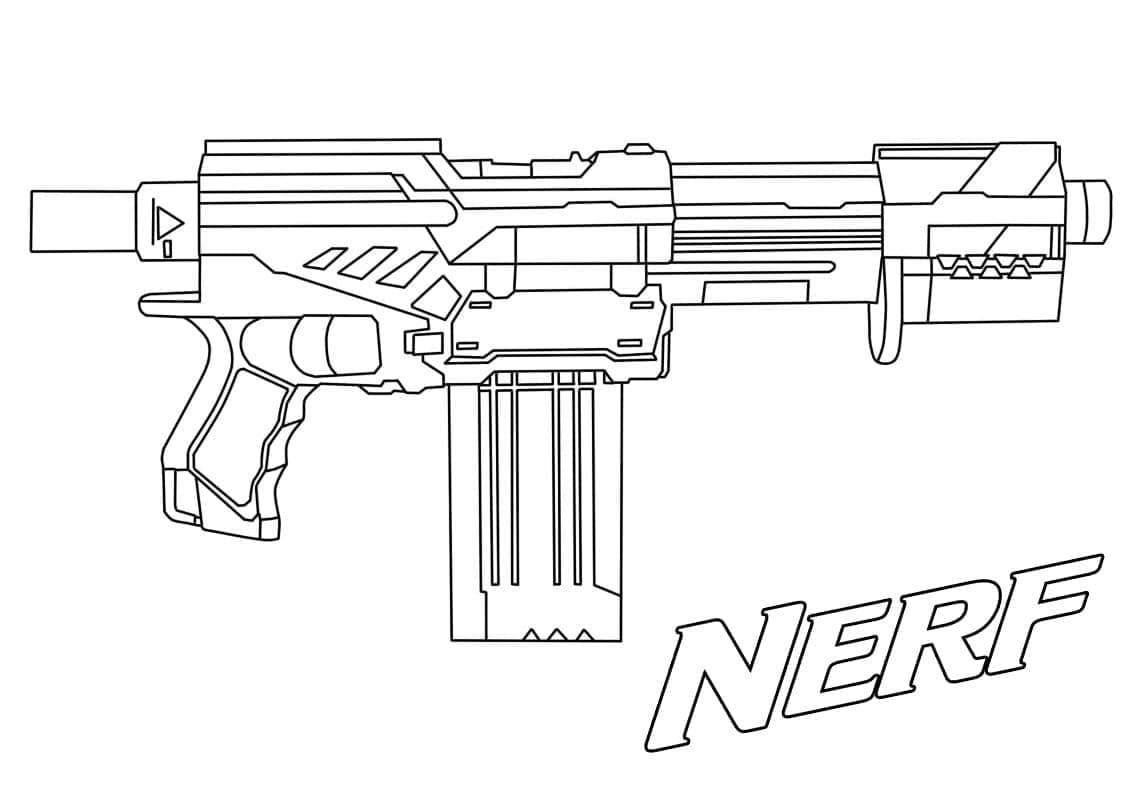 Desenho deImagem da Arma Nerf para colorir