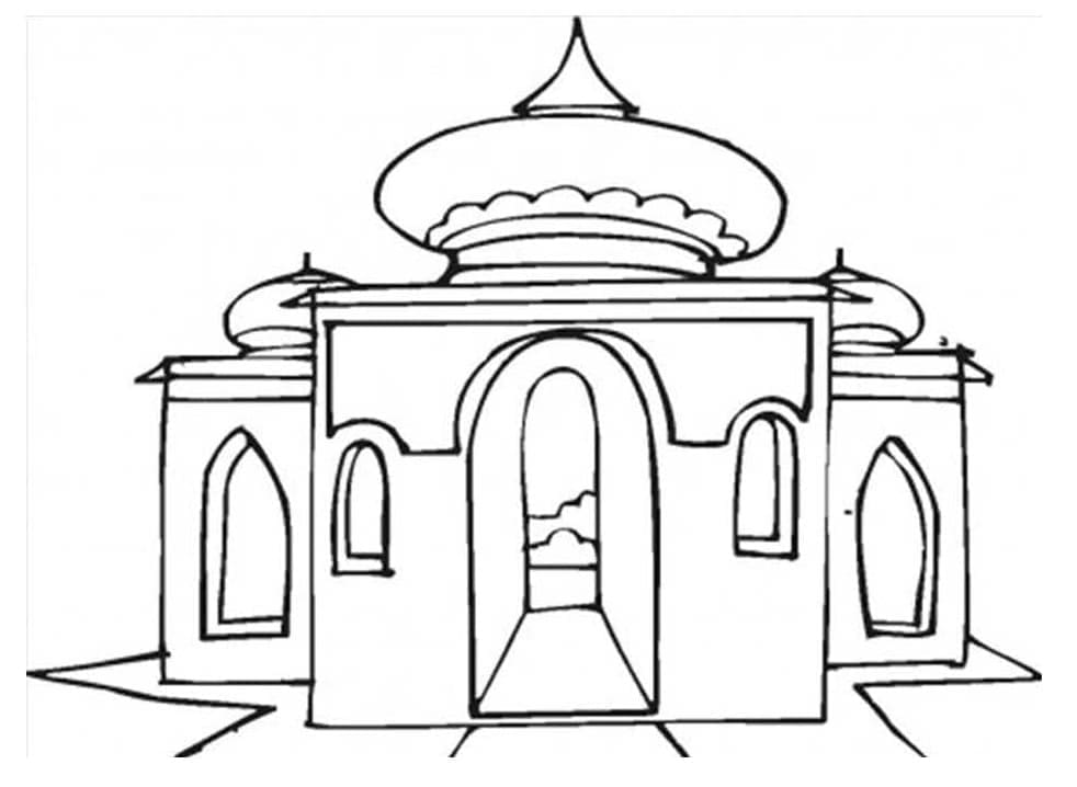 Desenho deImagem da Mesquita para colorir