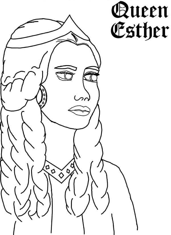 Desenhos de Rainha Ester para colorir