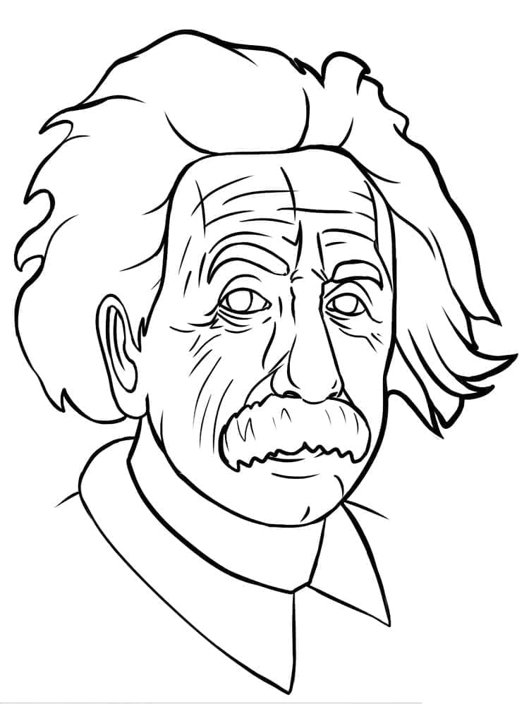 Desenho deImagem de Albert Einstein para colorir