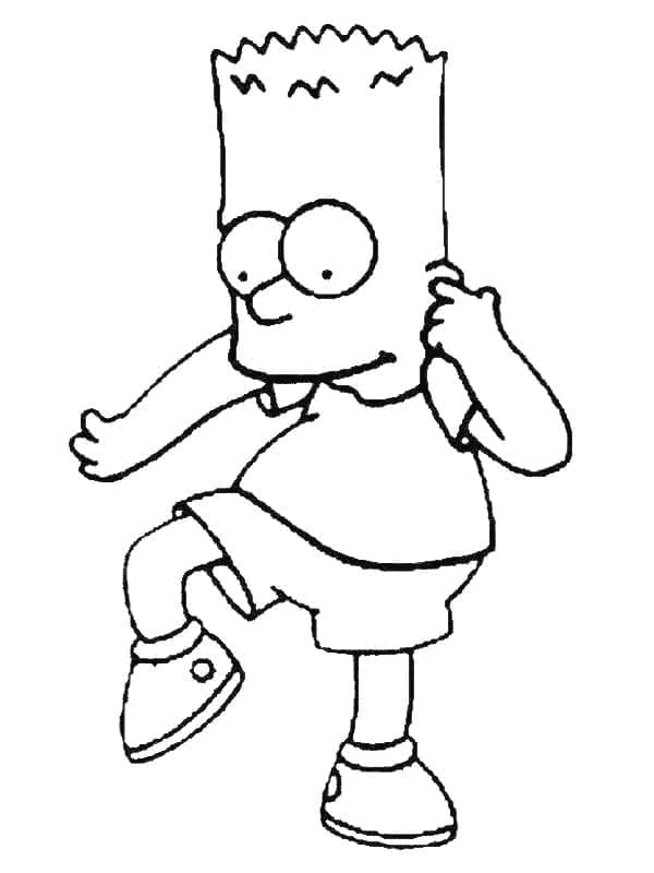 Desenho deImagem de Bart Simpson para colorir