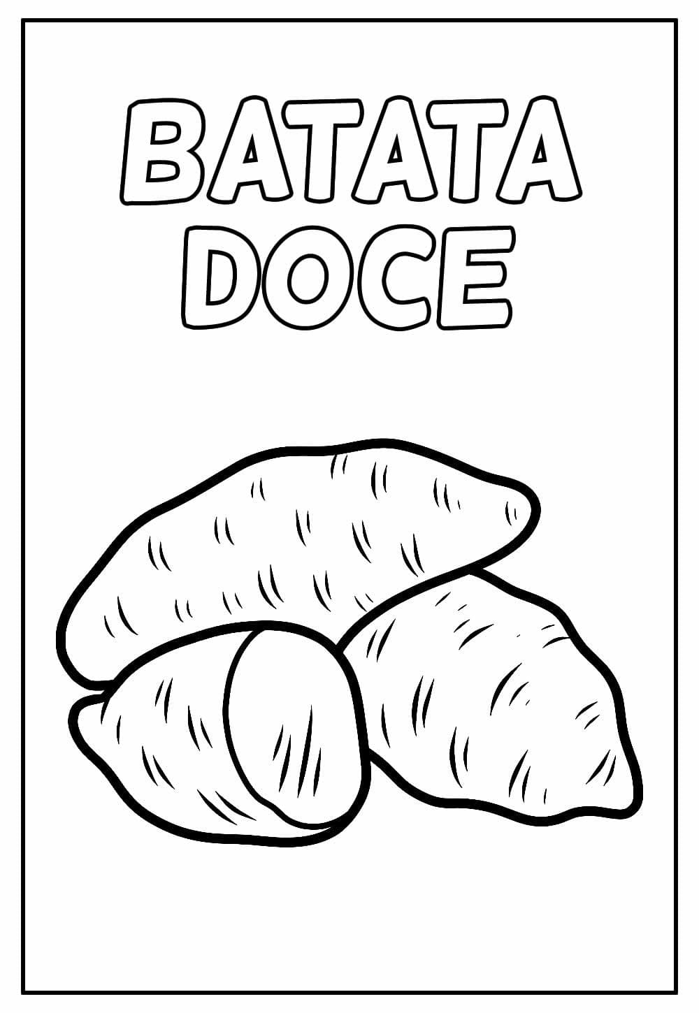 Desenhos de Batata Doce para colorir