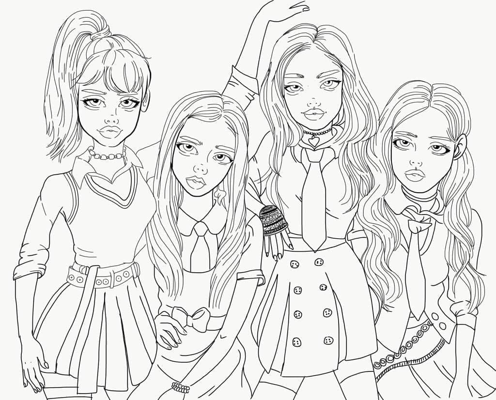 Desenho deImagem de Blackpink para colorir