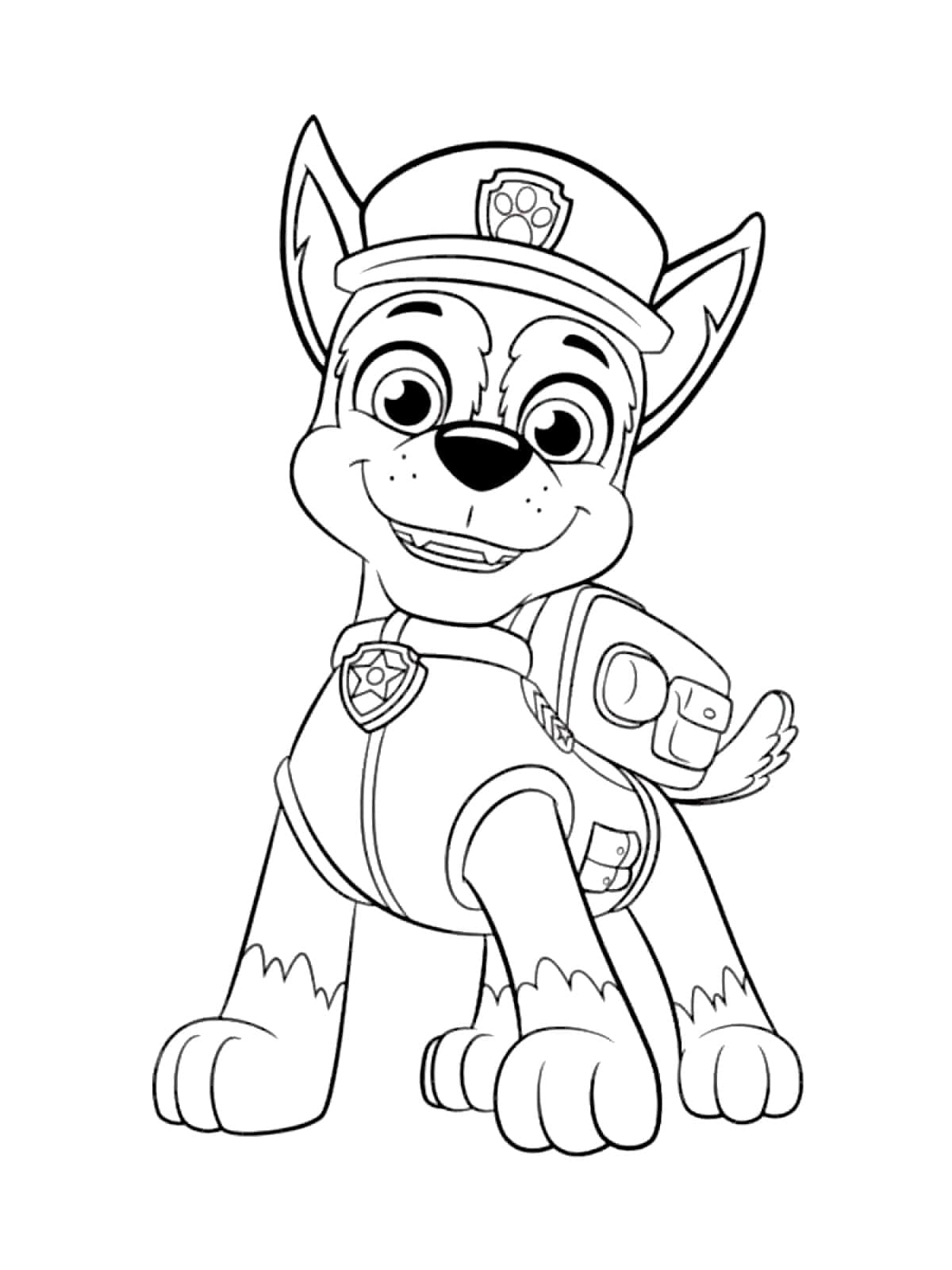 Desenho deImagem de Chase Patrulha Canina para colorir