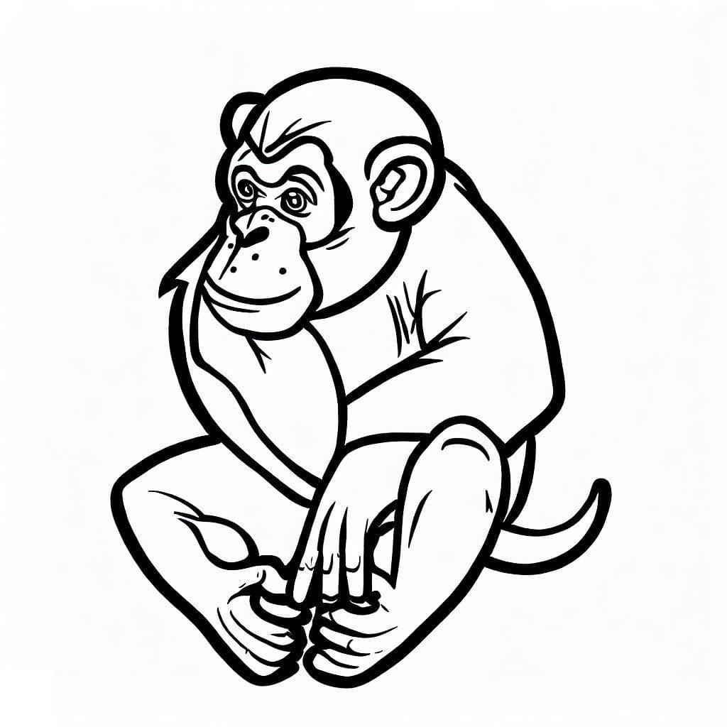 Desenho deImagem de Chimpanzé para colorir